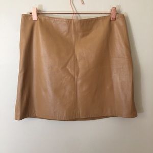 OLD NAVY NWT Camel Mini Leather Skirt SZ 12